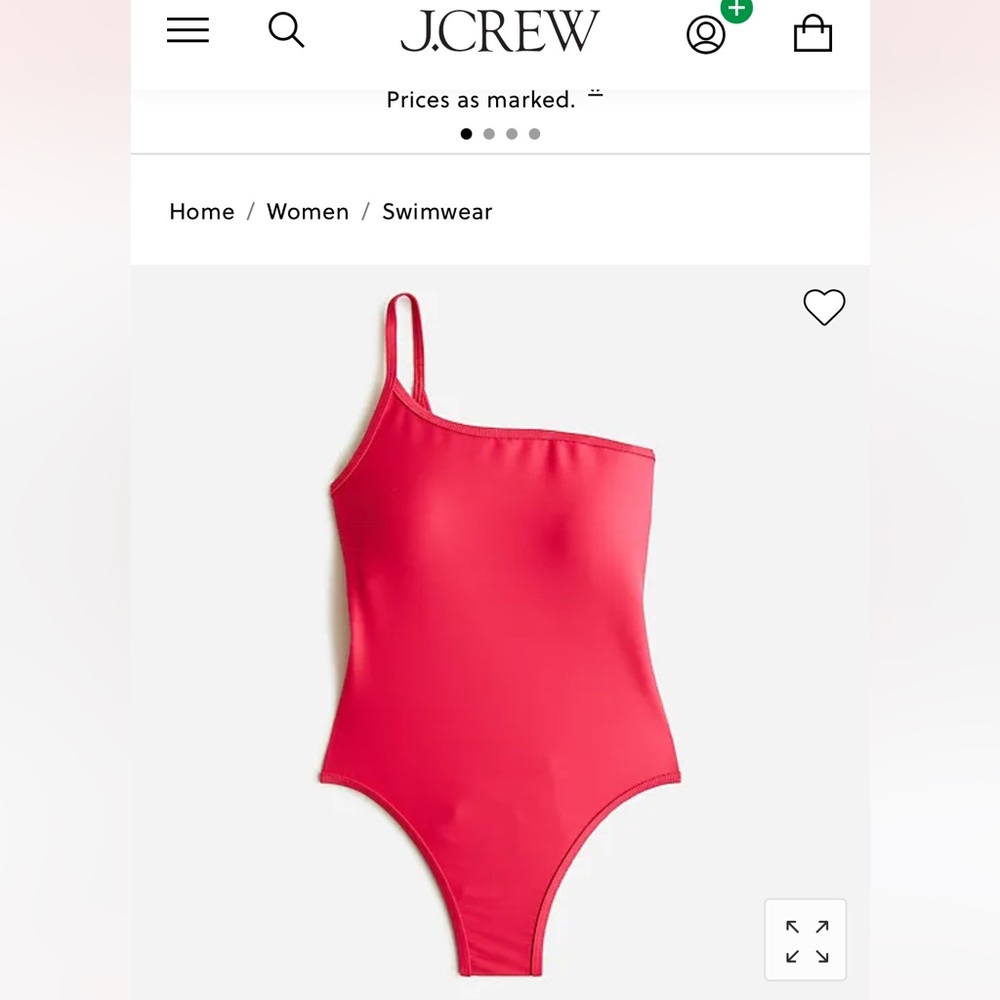 NWT J Crew ribbed one-strap one piece swimsuit ☀️